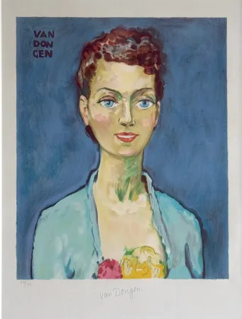 Litografía Van Dongen - Hommage a Marie Claire