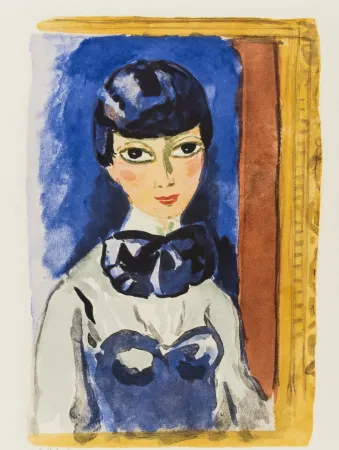 Litografía Van Dongen - Kees Van DONGEN (1877-1968). Claudine, circa 1950. Lithographie signée.