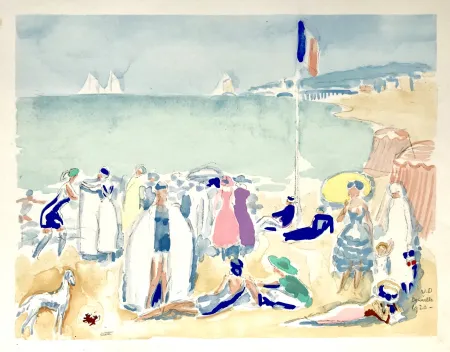 Pochoir Van Dongen - La Plage 1920