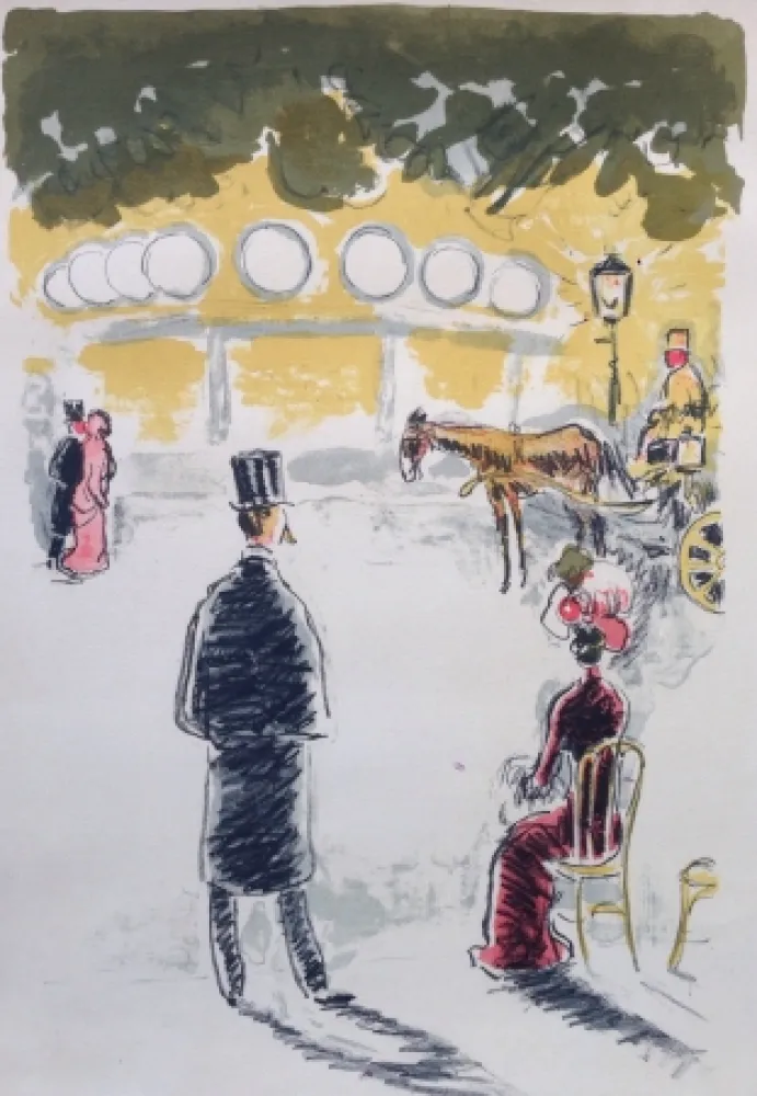 Litografía Van Dongen - Le Fiacre