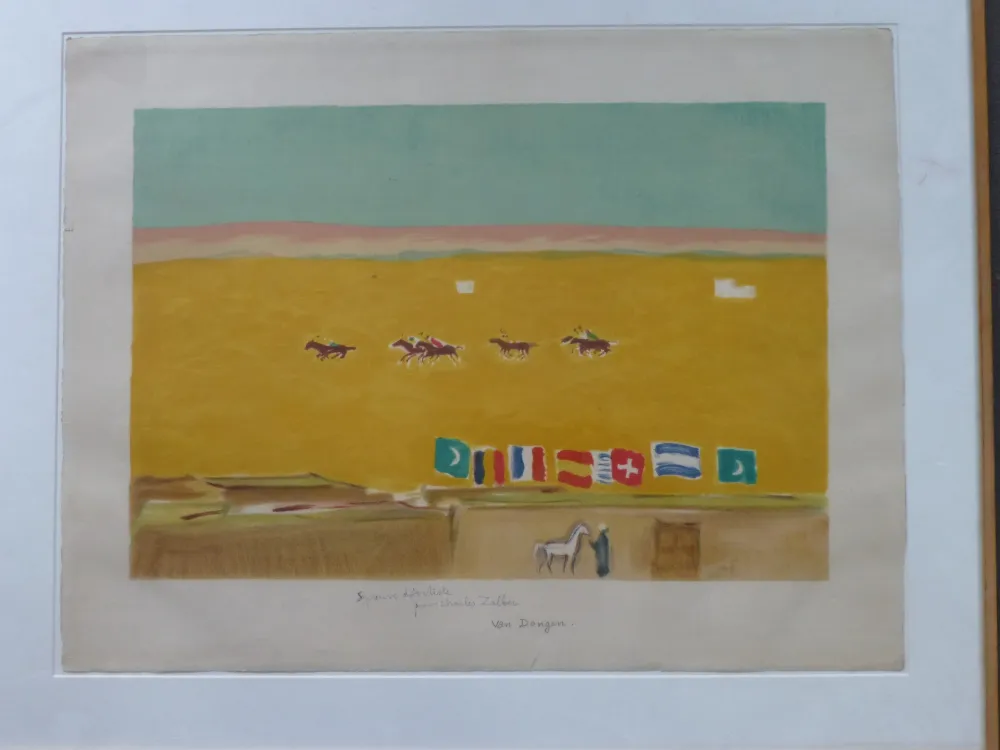 Litografía Van Dongen - Le polo à Alexandrie 