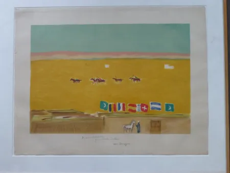 Litografía Van Dongen - Le polo à Alexandrie 