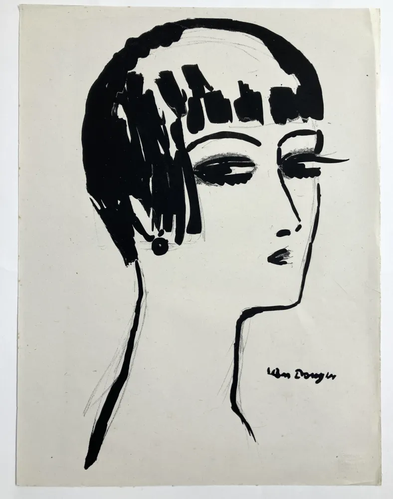 Litografía Van Dongen - Les cheveux courts , 1926