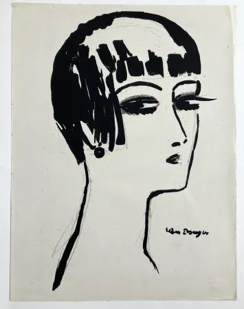 Litografía Van Dongen - Les cheveux courts , 1926