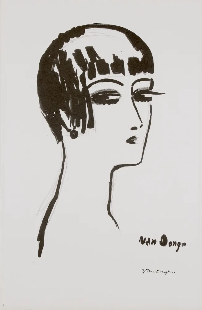 Litografía Van Dongen - Les Cheveux Courts, 1th State