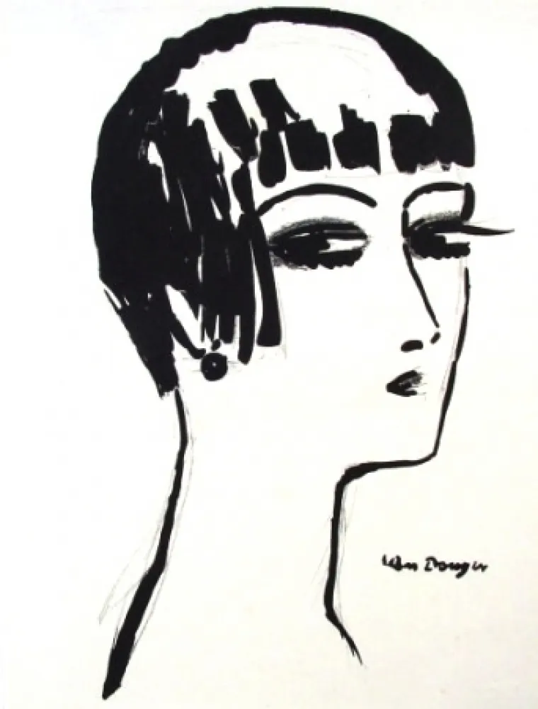 Litografía Van Dongen - Les Cheveux Courts