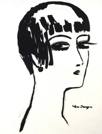 Litografía Van Dongen - Les Cheveux Courts