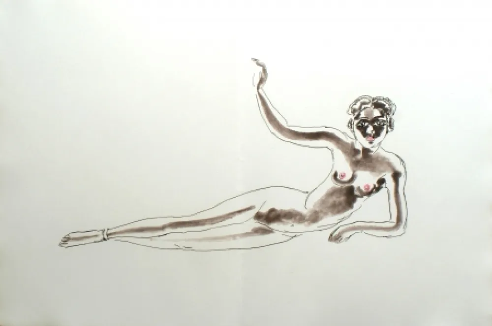 Aguafuerte Van Dongen - Odalisque Africaine