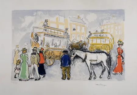Litografía Van Dongen - Place Pigalle, circa 1950