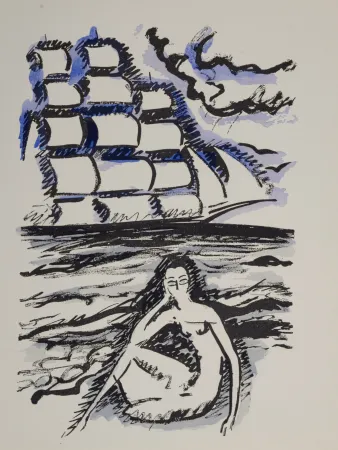 Pochoir Van Dongen - Woman Waiting For Ship