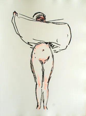 Aguafuerte Van Dongen - Woman with a skirt