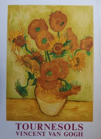 Litografía Van Gogh - Les Tournesols