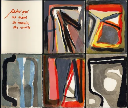 Libro Ilustrado Van Velde - CELUI QUI NE PEUT SE SERVIR DES MOTS (Alechinsky, Beckett, Bonnefoy, Butor, Dupin, Torreilles, etc.)