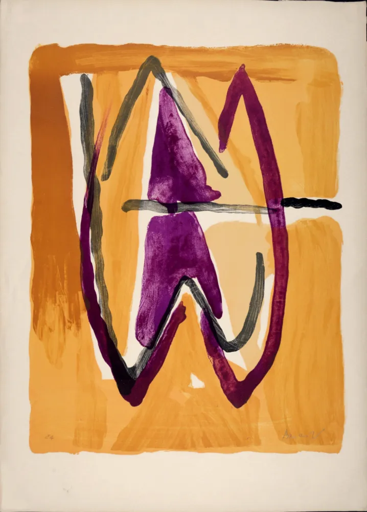 Litografía Van Velde - Composition, 1976 - Hand-signed