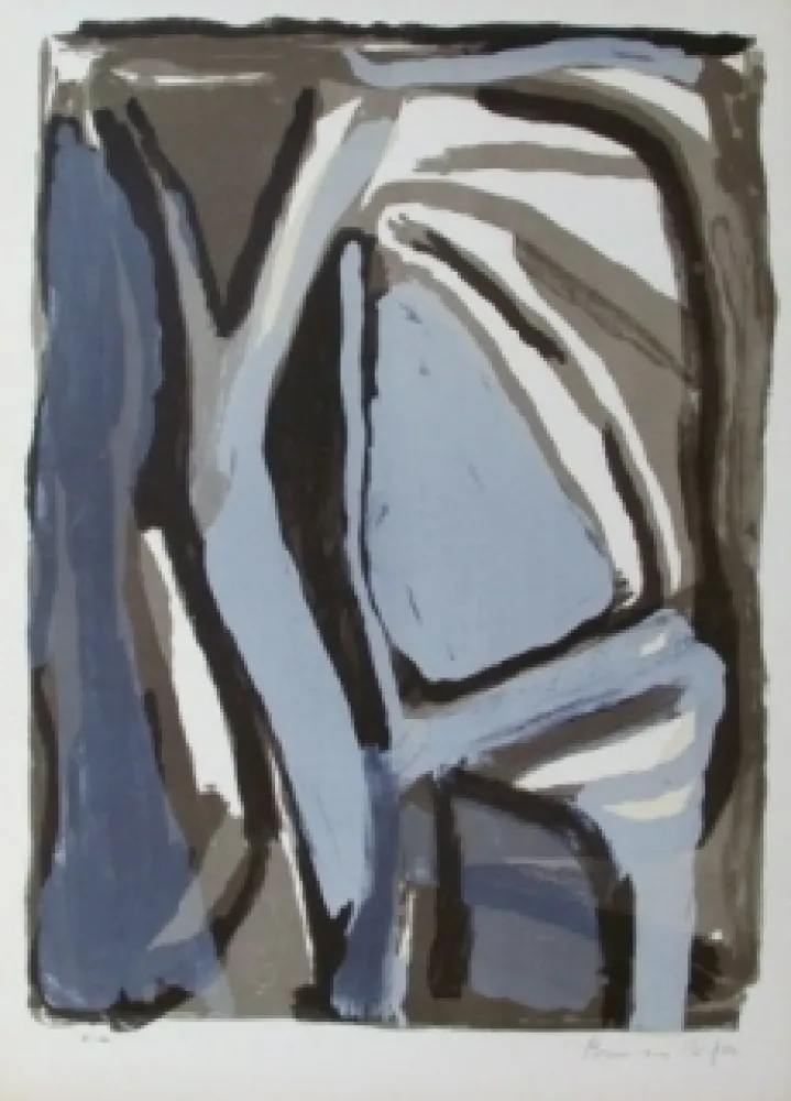 Litografía Van Velde - Composition 66