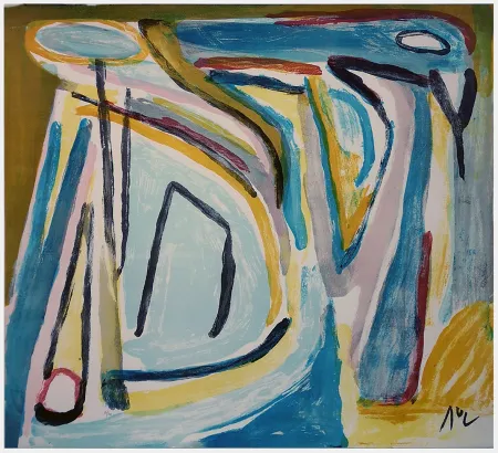 Litografía Van Velde - Composition