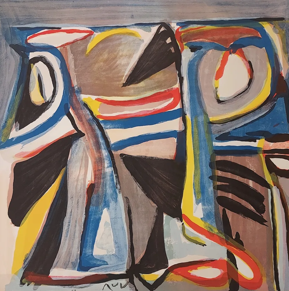 Litografía Van Velde - Dernière inquiétude