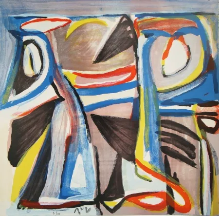 Litografía Van Velde - Dernière inquiétude