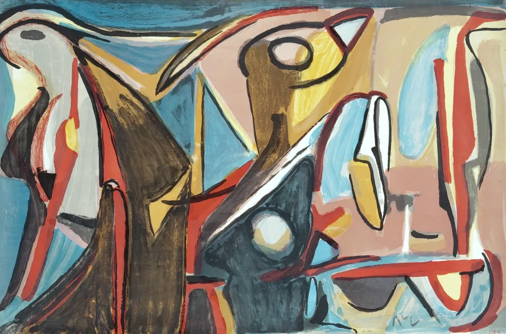 Litografía Van Velde - Eclosion 