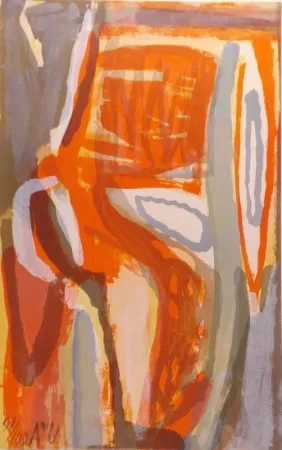 Litografía Van Velde - Ecoute 