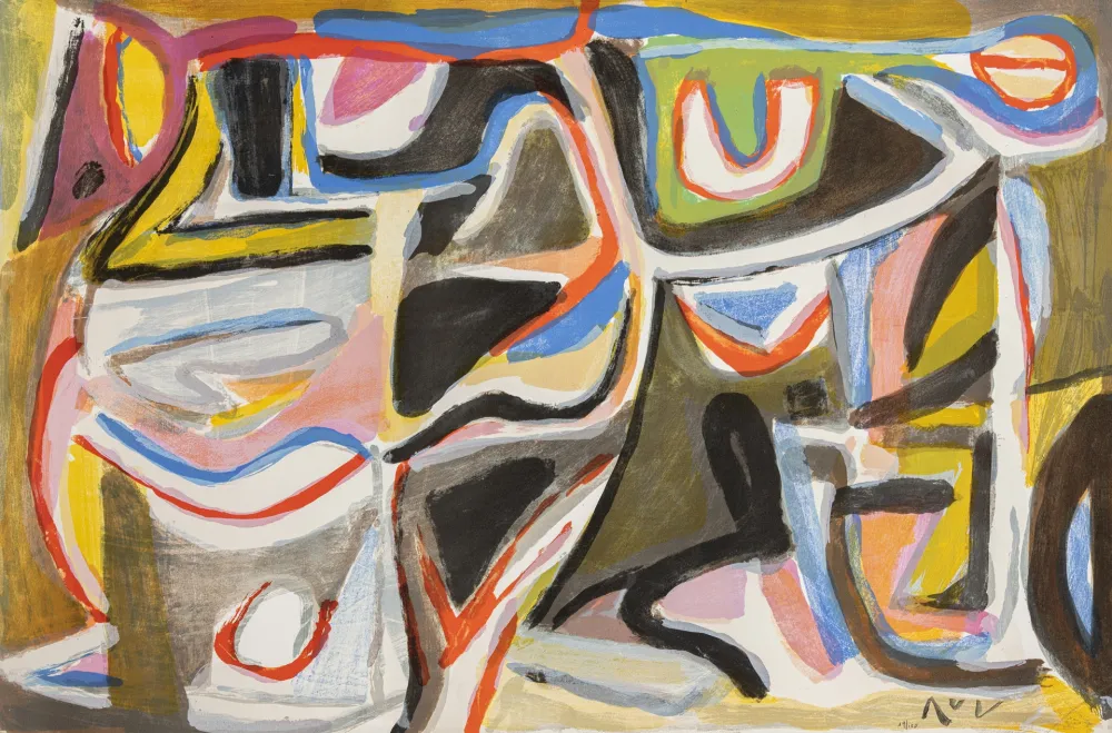 Litografía Van Velde - Enigme