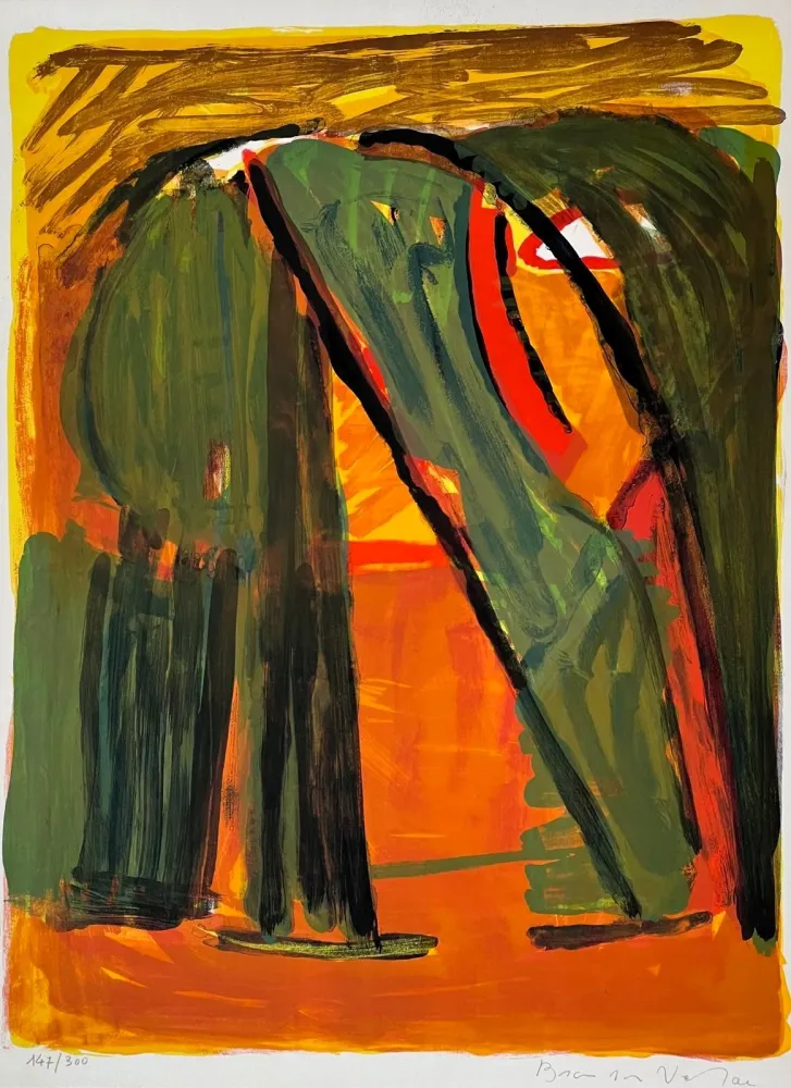 Litografía Van Velde - Forêt