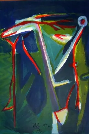 Litografía Van Velde - Glauque