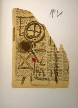 Litografía Van Velde - MP 127 Bis