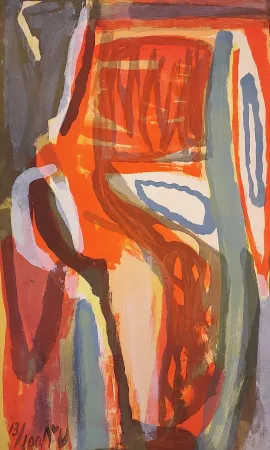 Litografía Van Velde - MP 133 - Ecoute