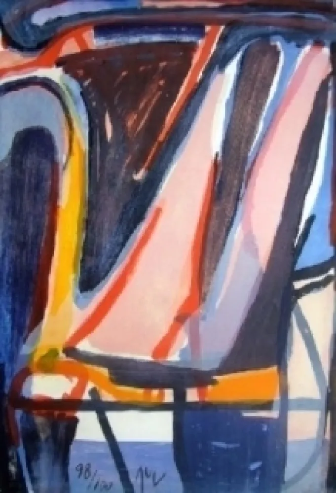 Litografía Van Velde - MP-143 Changement