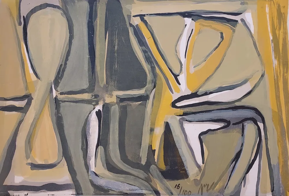 Litografía Van Velde - MP 174 - Exhalaison