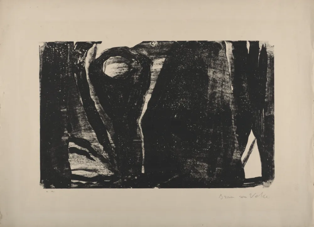 Litografía Van Velde - MP 21, 1962 - Hand-signed