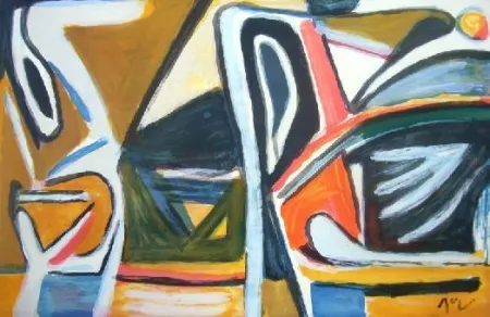 Litografía Van Velde - MP 387-Exubérance