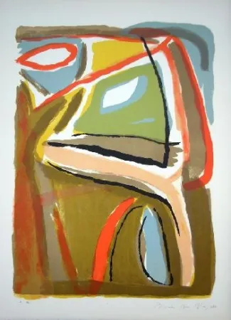 Litografía Van Velde - MP 44 - Soleil