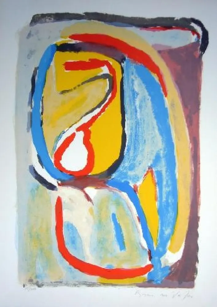 Litografía Van Velde - MP 54 - Matin