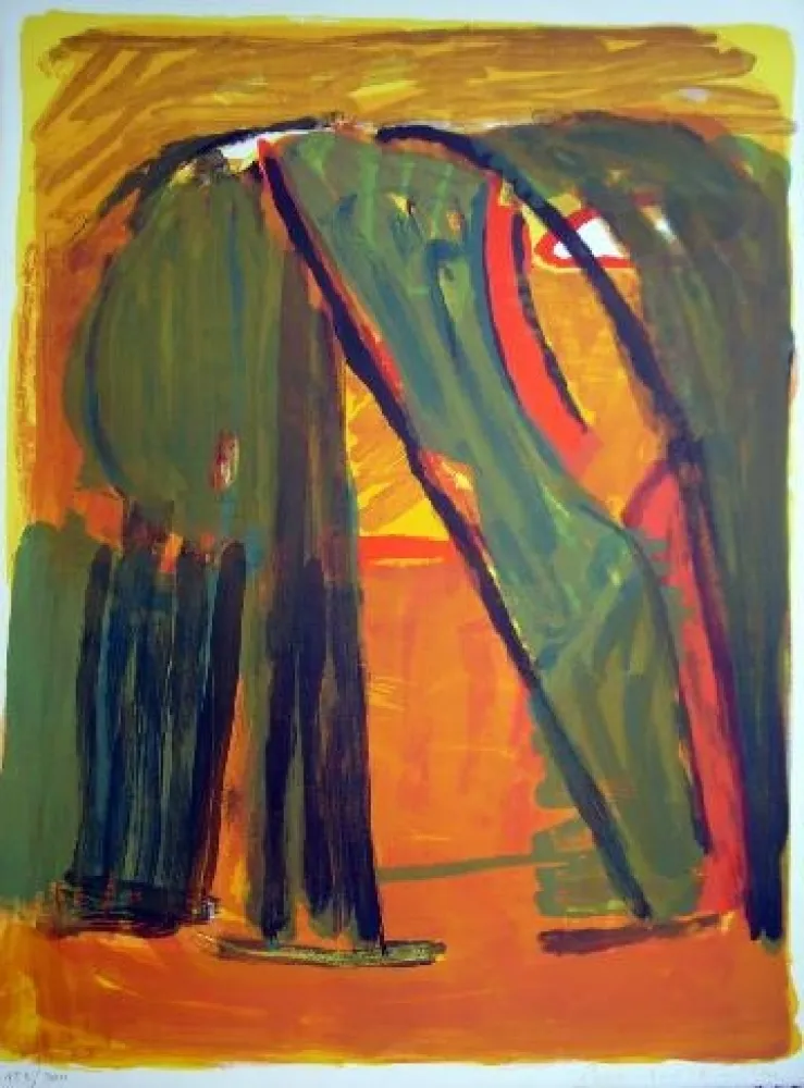 Litografía Van Velde - MP 61 - Forêt