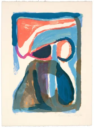 Litografía Van Velde - Nuit