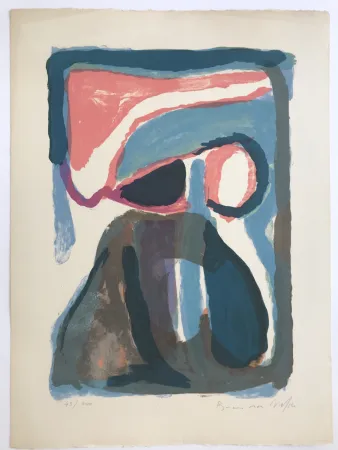 Litografía Van Velde - Nuit