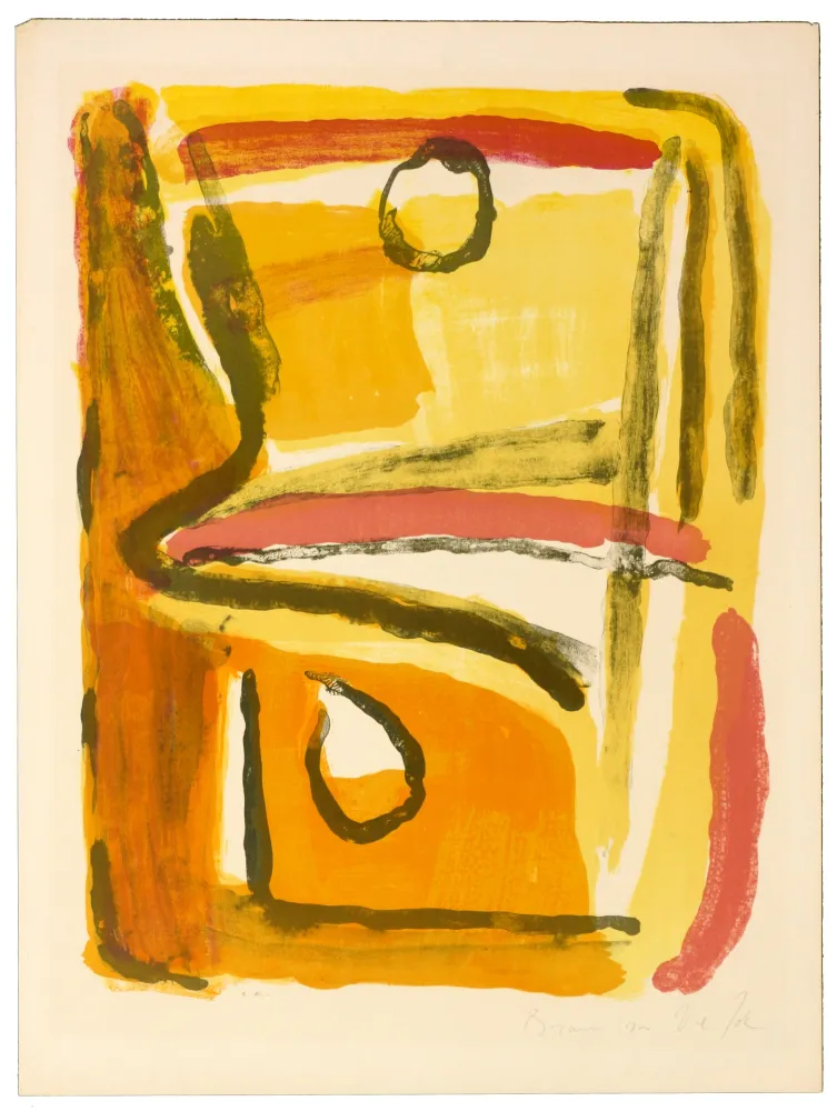 Litografía Van Velde - Parcours Jaune