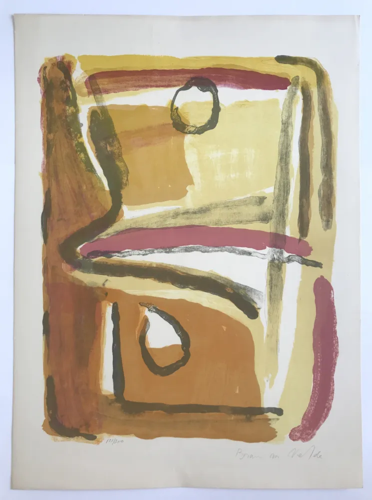 Litografía Van Velde - Parcours jaune