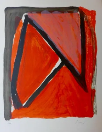 Litografía Van Velde - Partage du rouge