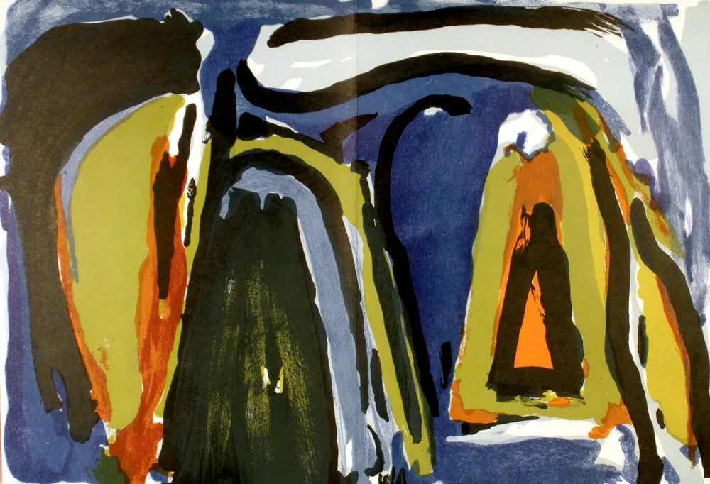 Litografía Van Velde - Payage