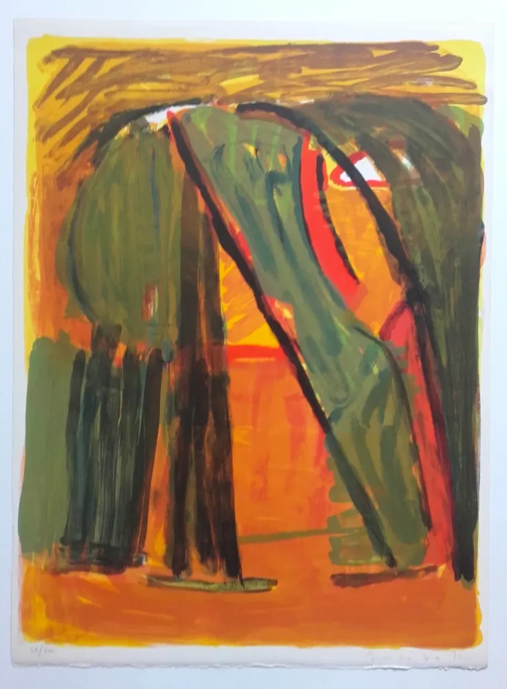 Litografía Van Velde - Paysage