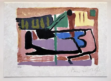 Libro Ilustrado Van Velde - Pierre Hébey : Le Mot « buvette ». Quatre lithographies de Bram van Velde (1975)