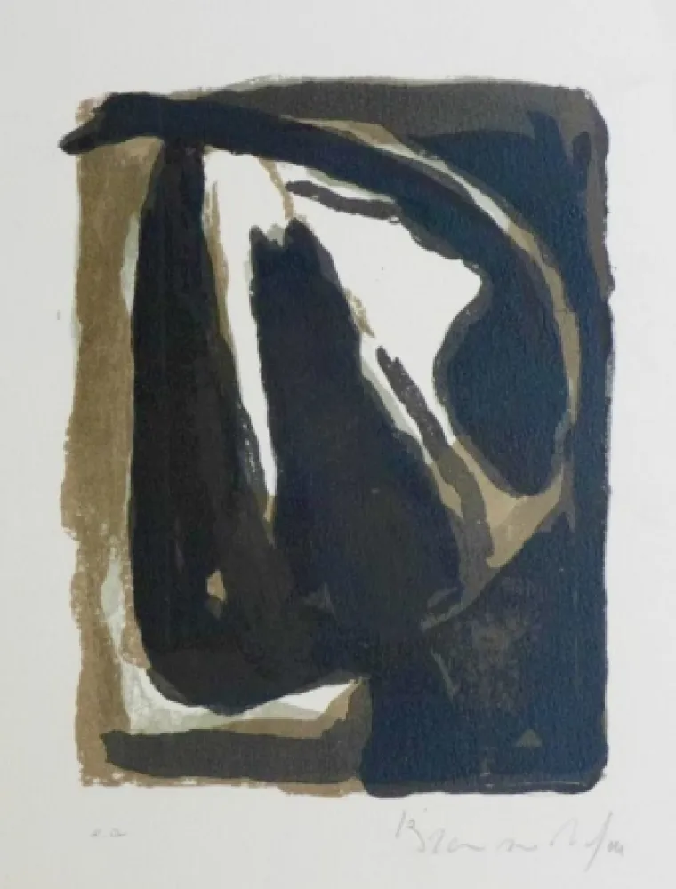 Litografía Van Velde - Pour Le crime d'une nuit d'E. Bove