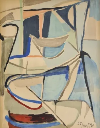 Litografía Van Velde - Sans titre