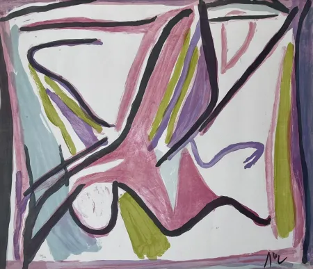 Litografía Van Velde - Séparation