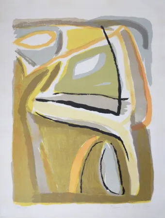 Litografía Van Velde - Soleil, 1968 - Hand-signed