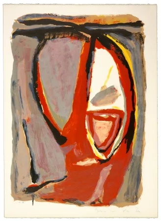 Litografía Van Velde - Tête