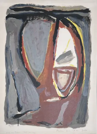 Litografía Van Velde - Tête 